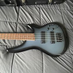 Ibanez Bass Guitar, Case, Ampeg Amp