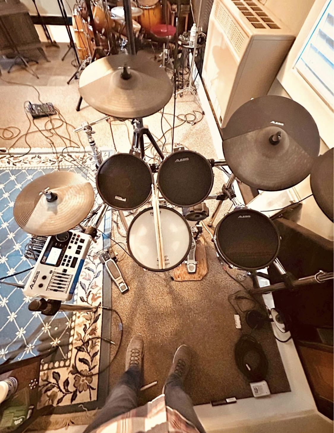 Alesis-DM-10-With-Roland-Kick-&-Snare-Upgrades