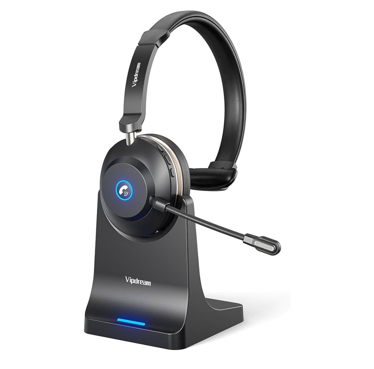 Brandnew Wireless Headset with Mic for Work: 6.0 Bluetooth Headset with AI Noise Cancelling Mic,45 Hours Worktime & Mute Button,Headset with Microphon