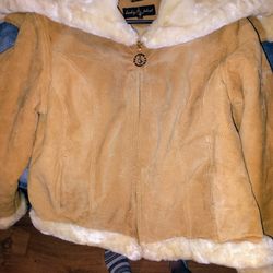 Vintage Fur/Genuine Leather Baby Phat XL Women's Jacket 