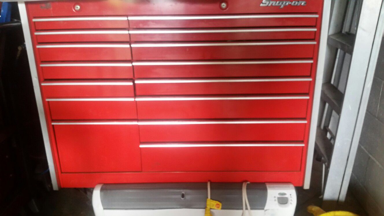 Snap on box packed with tools