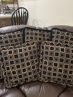 Five Custom Made Pillows & Matching Box