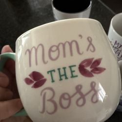 Moms The Boss Coffee Mug 