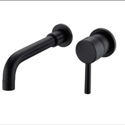 Wall Mount Faucet, Matte Black