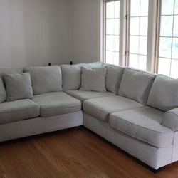 Sectional L Shape Couch + Pillows