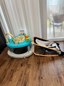 Baby Activity Walker and Infant Bouncer Set