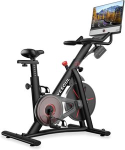 G444-YESOUL Exercise Bike, Magnetic Stationary Bike for Home with App Training Smart Bluetooth Tracking, Quiet Magnetic Resistance, Tablet Mount and 3