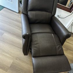 Serene Brown Faux Leather Recliner 
