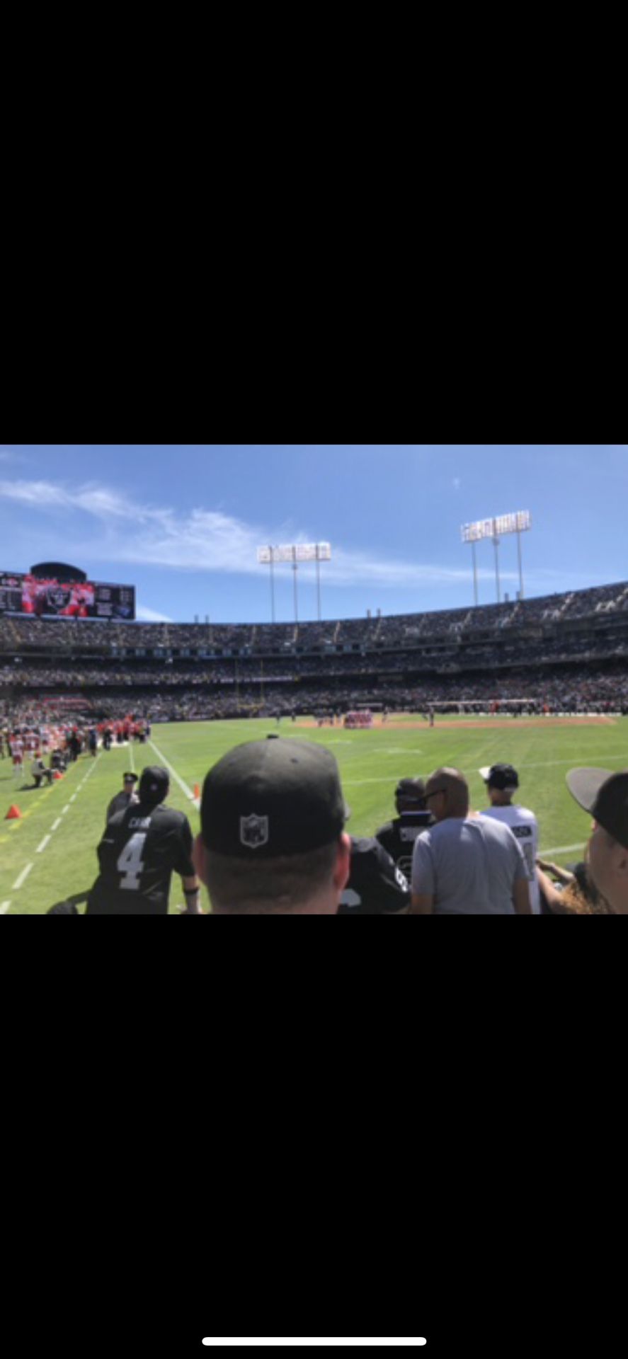 Raiders tickets all games row 5