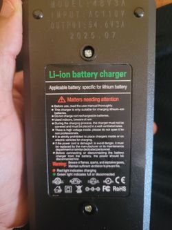 48v Ebike Battery charger cord