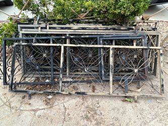 13 used window wrought iron security bars