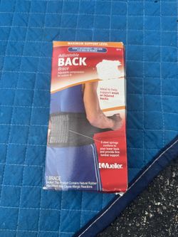 Mueller Adjustable Back Brace Maximum Support Level #6711  one size NIB