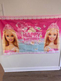 Barbie Happy Birthday Party Banner
