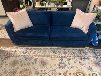 Pull out queen bed velvet sofa couch