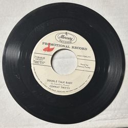 Rare Promo CONWAY TWITTY Rock'n Roll 45RPM Record Double Talk Baby