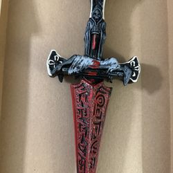 16" Toy Cosplay Skull Grim Reaper Rubber Dagger w/Jewels