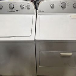 Whirlpool Deep Top-Load Washer & Front Load Dryer