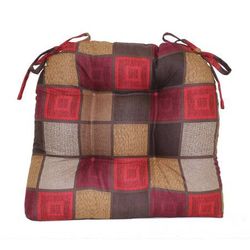Mainstays Printed Windowpane Chair Cushion, Single