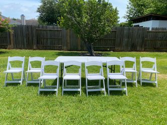 Resin garden chairs for events $ 2.50