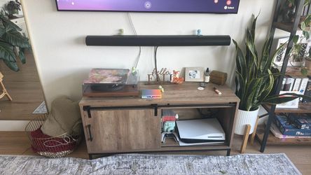 Rustic Wood and Metal TV Stand