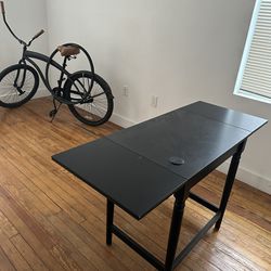 Small Black Table with drop Leaf