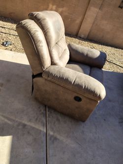 Tan Microfiber Recliner Chair