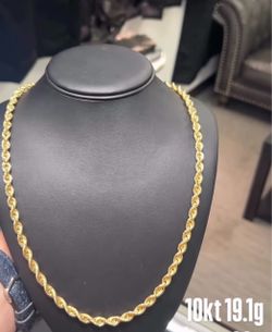 10kt Gold Rope Chain Necklace 19.1g