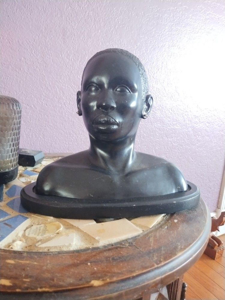 Black American Statue Head