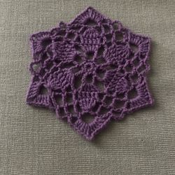 9 inch Purple Flower Doilies 
