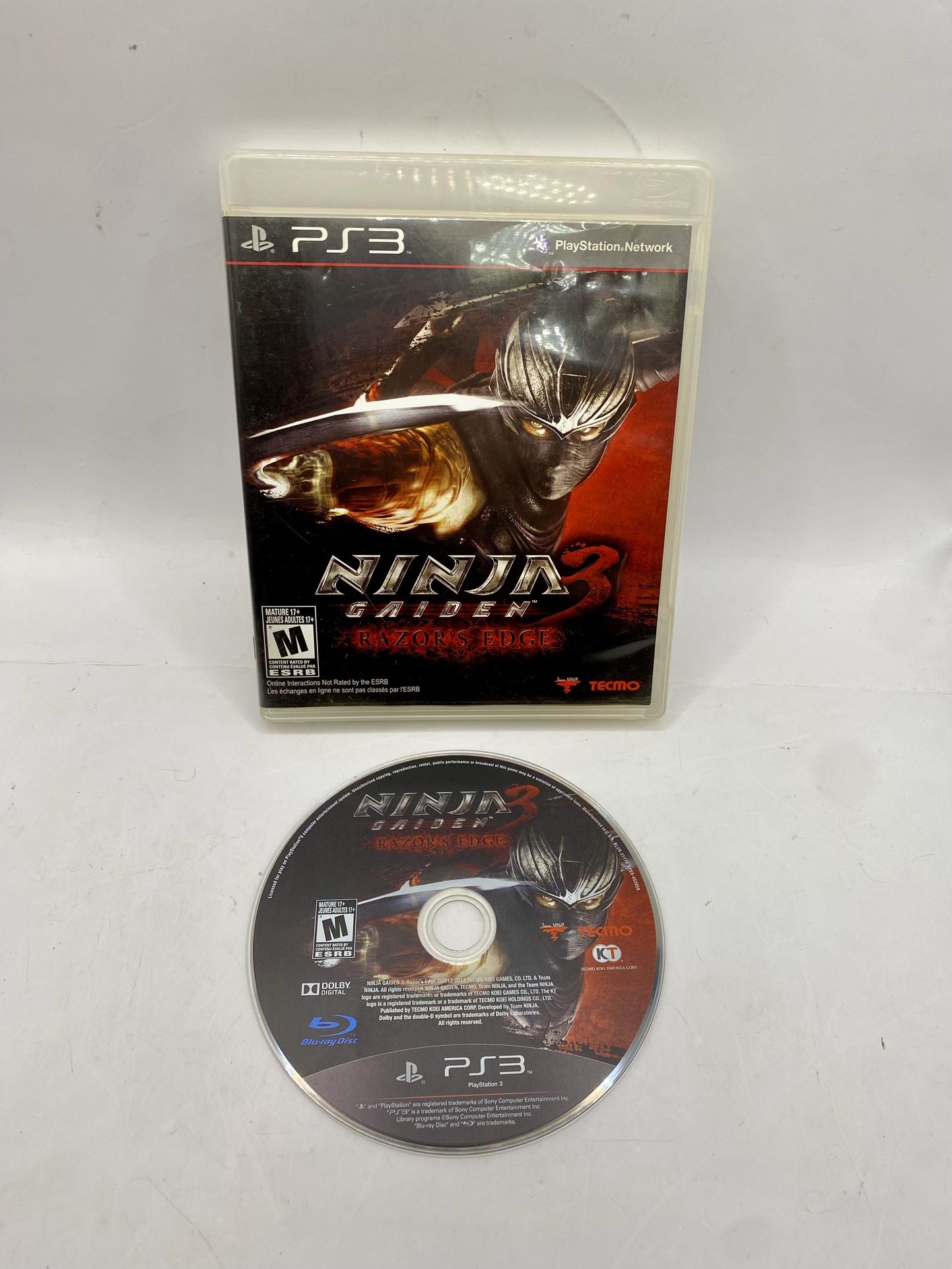 Ninja Gaiden 3: Razor's Edge (Sony PlayStation 3, 2013) No Manual Tested Genuine