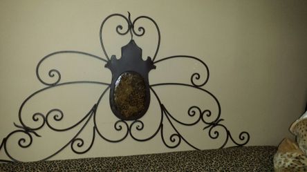 Rod iron headboard for full or twin size bed