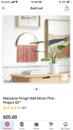 Arch mirror with fringe