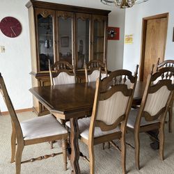 Table, Glass Cabinet, And Buffet Collection