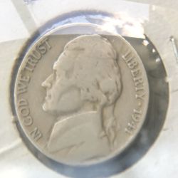 1941-d Nickle Xf Coin 