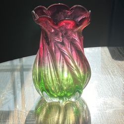 Vintage “teleflora” Heavy Glass Vase