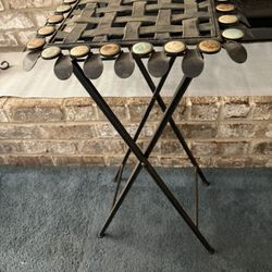 Cute Sturdy Metal Side Table/plant Stand. 