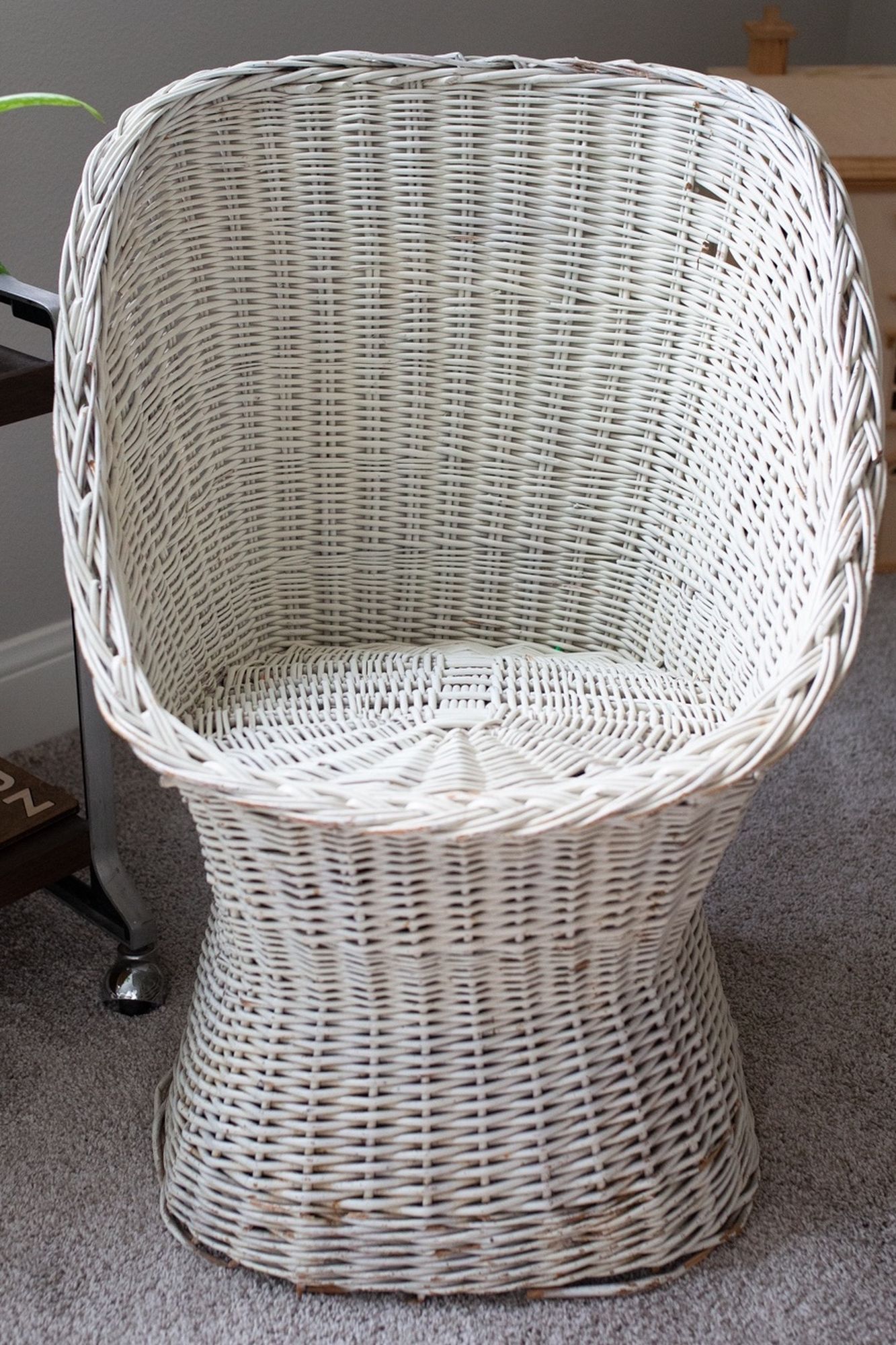 Vintage Wicker Tulip Kids Chair