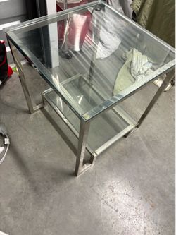 Glass end tables