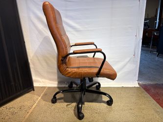 Brown High-Back Height Adjustable Office Chair