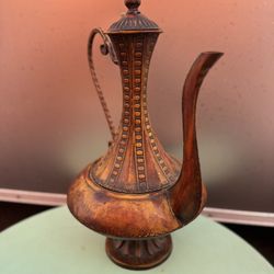 Tea Kettle X-Large 22 in Tall Home Decor Rustic Tin Metal Tea Kettle XLARGE