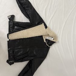 Grey Bandit Leather Jacket W/tags