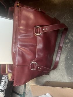 Leather Briefcase Laptop Bag 