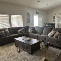 Large Corner Sectional With Chair & ottoman