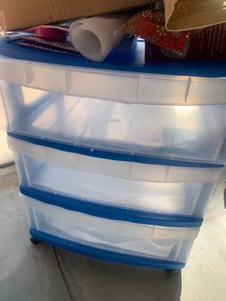 3-Drawer Plastic Rolling Storage Cart