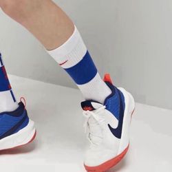 NIKE TEAM HUSTLE D10 GS 'WHITE GAME ROYAL' Size 6Y