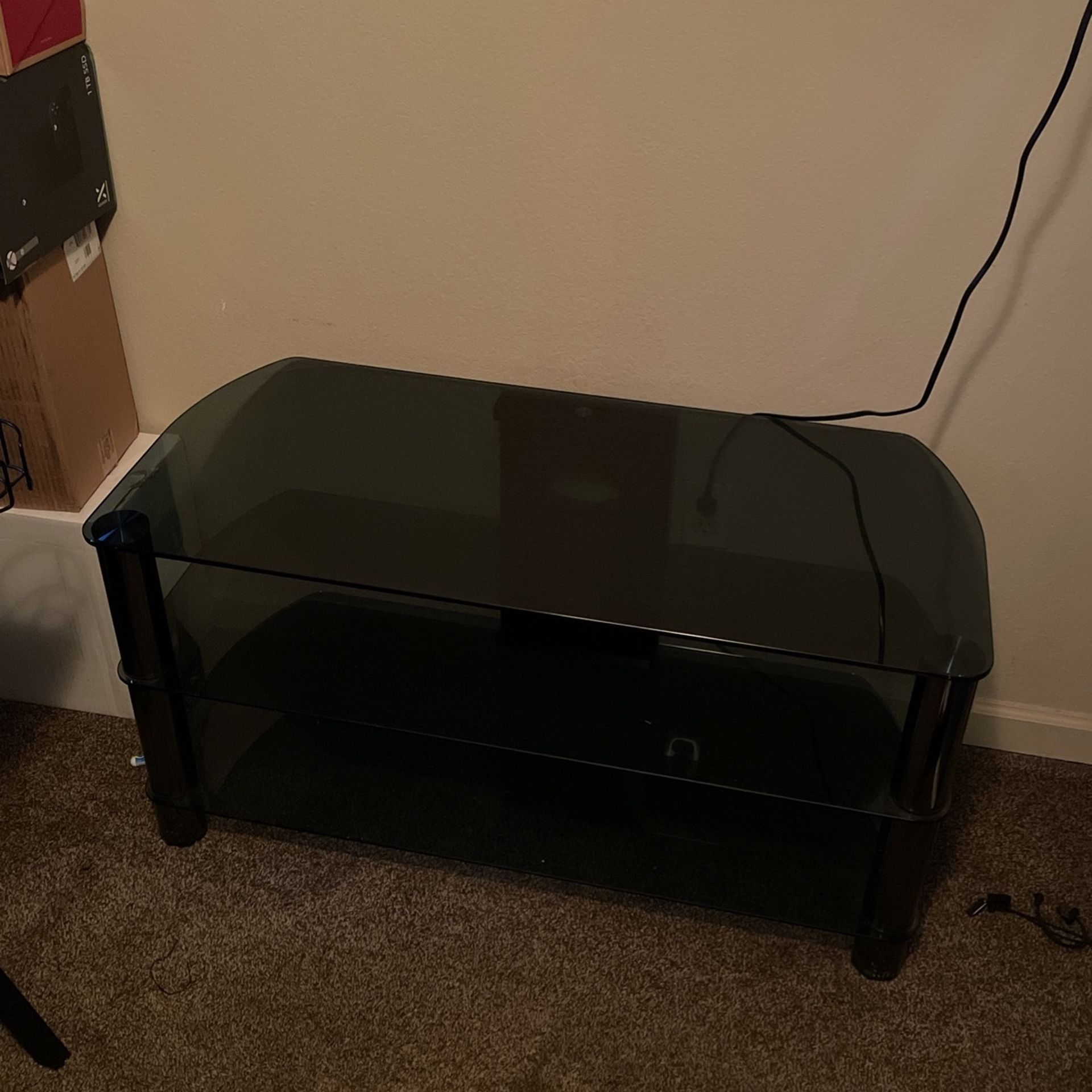 Glass TV Entertainment Stand