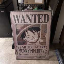 One Piece Wanted Monkey D. Luffy Poster