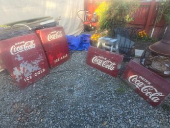 Coke cola metal signs