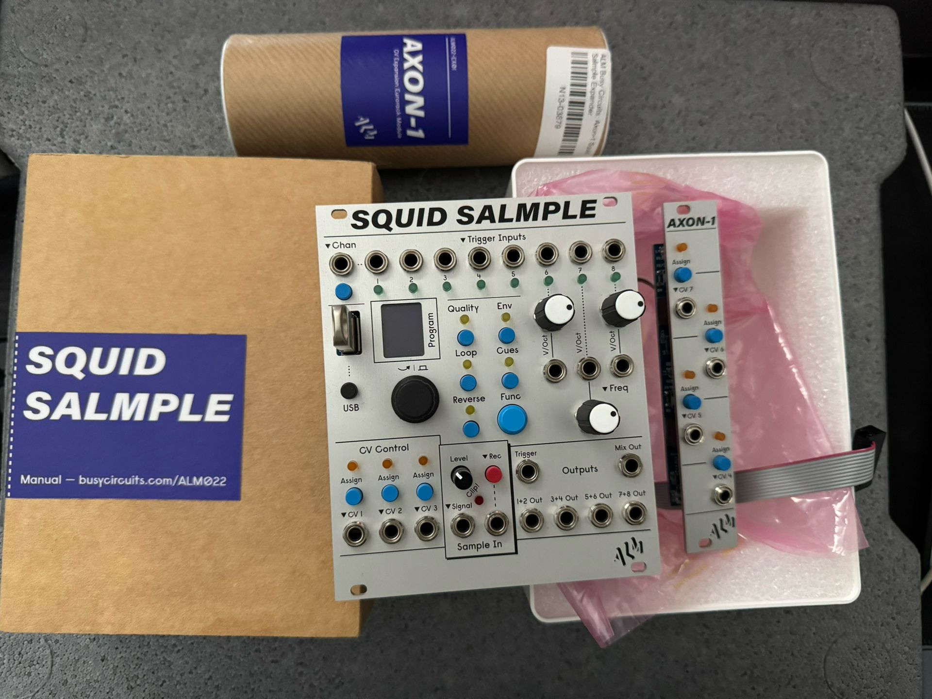 ALM Squid Salmple w/ Axon-1 Expander - Eurorack
