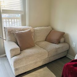 Cozy Beige Loveseat Couch